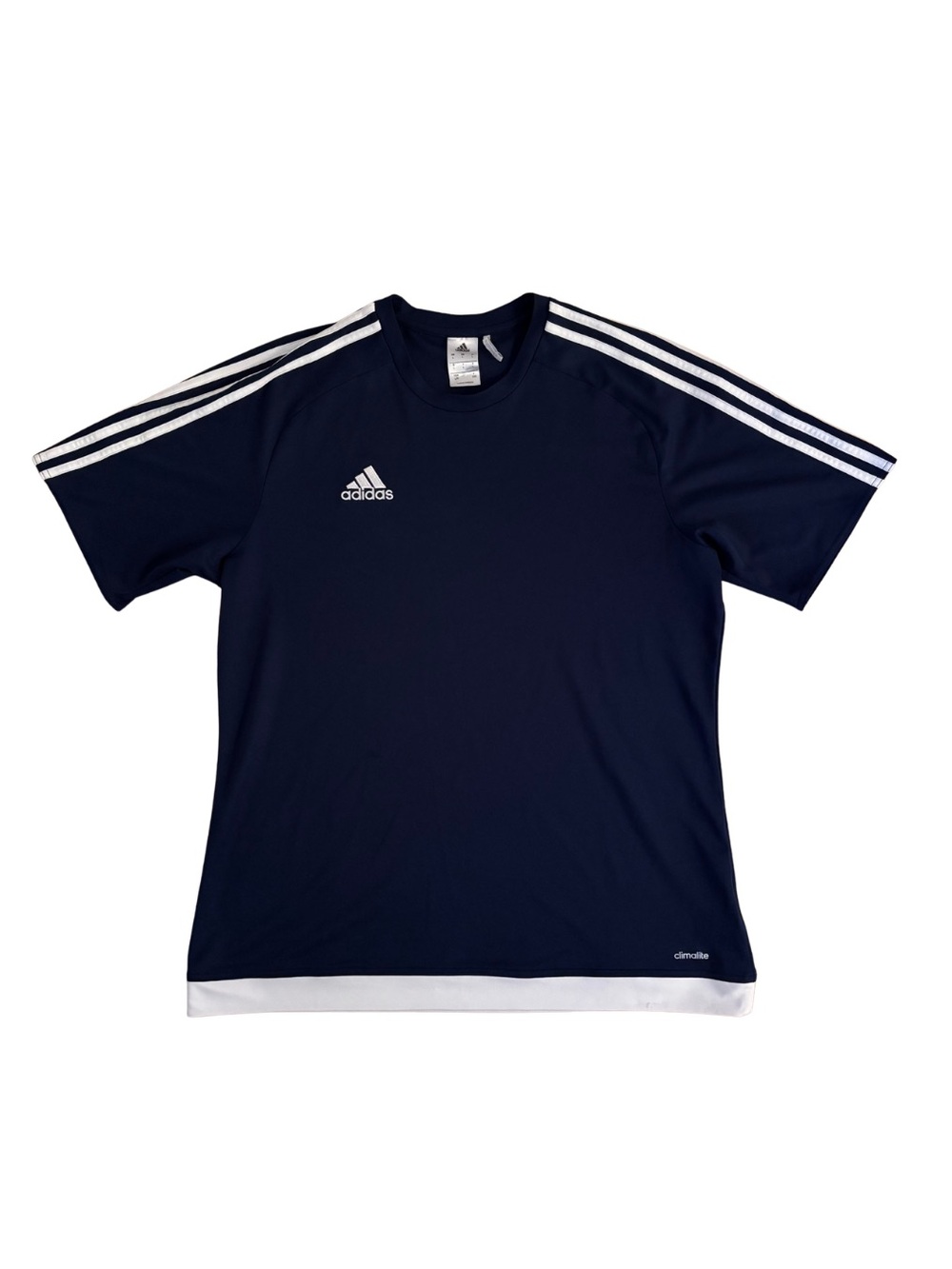 Y2K Adidas Climacool Navy Blue Short Sleeve Training Tee